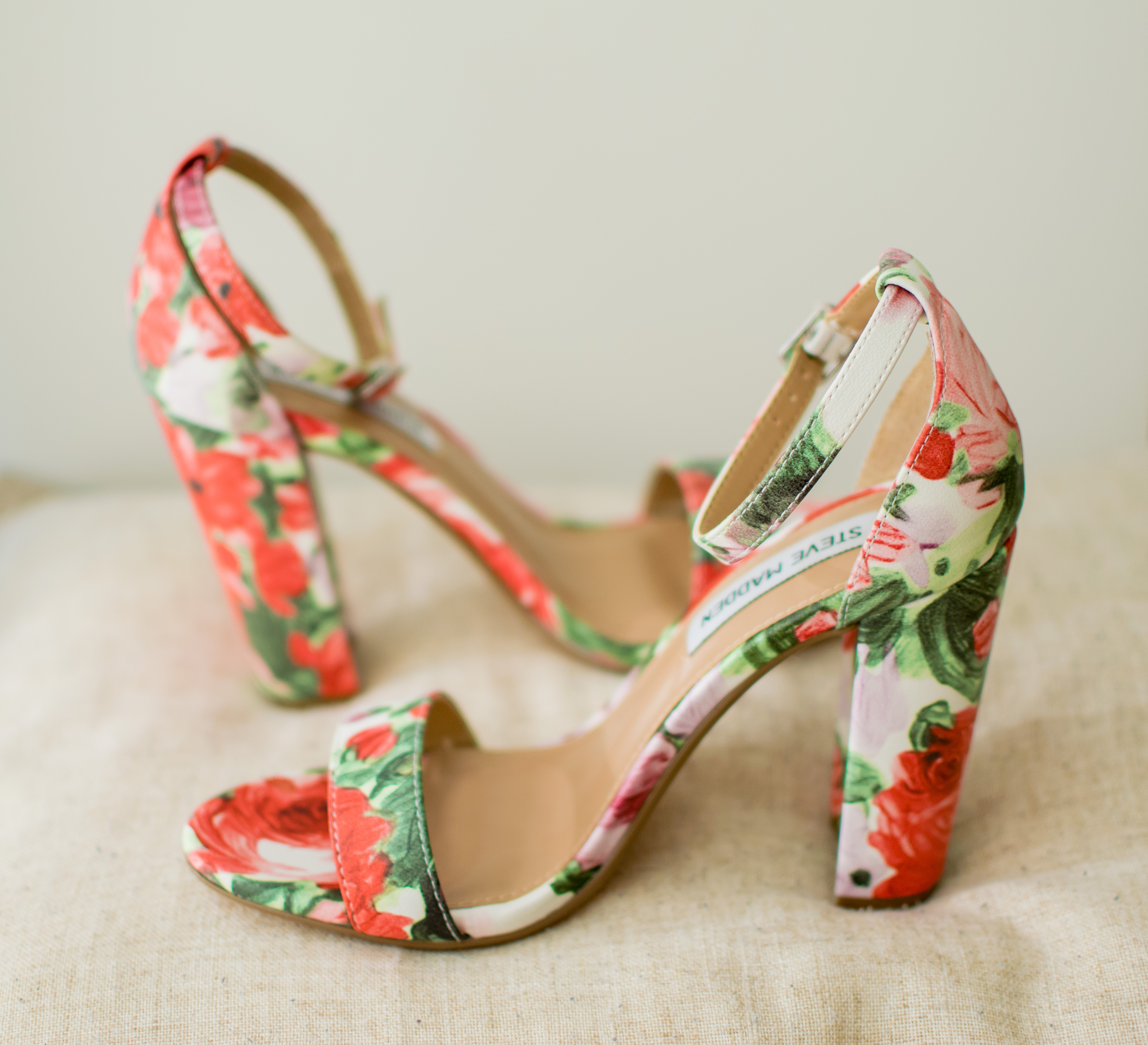 Sam Edelman Yaro Floral Block-Heel Sandal, Orange | Heels, Ankle strap sandals  heels, Block heels sandal