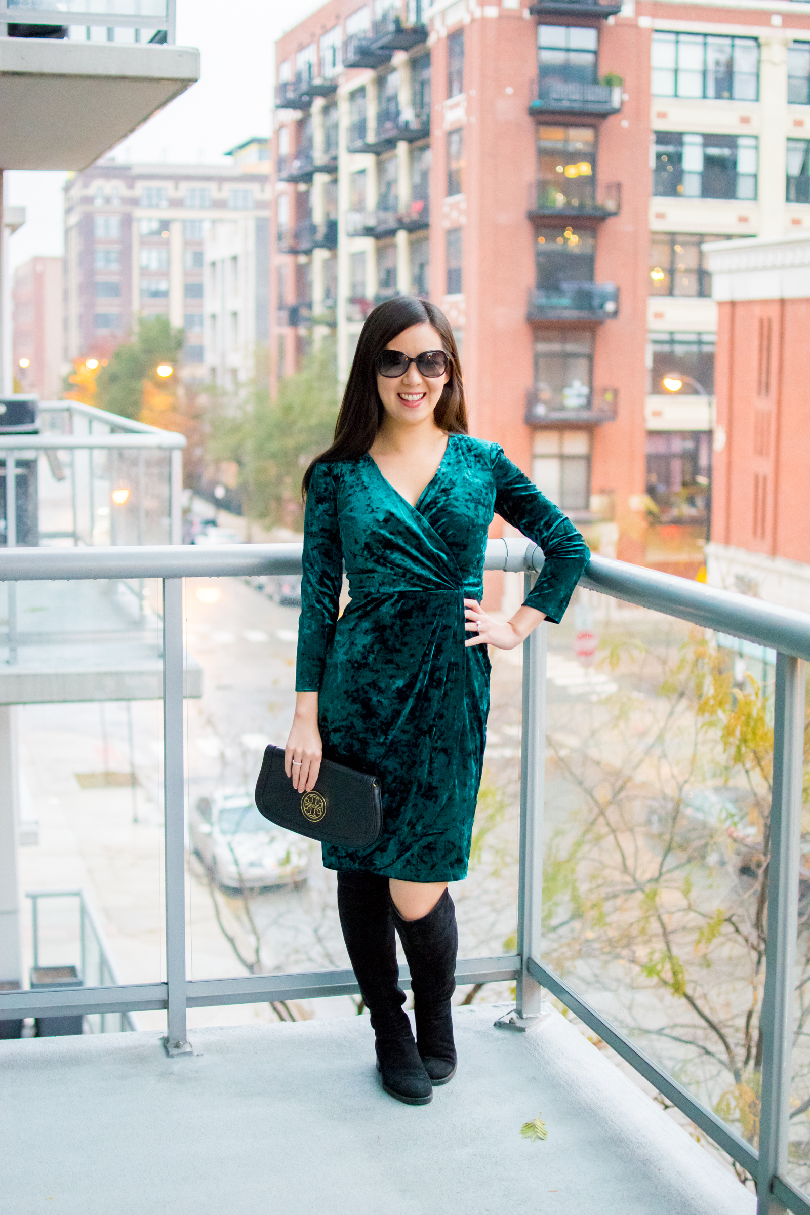 green velvet dress outfit