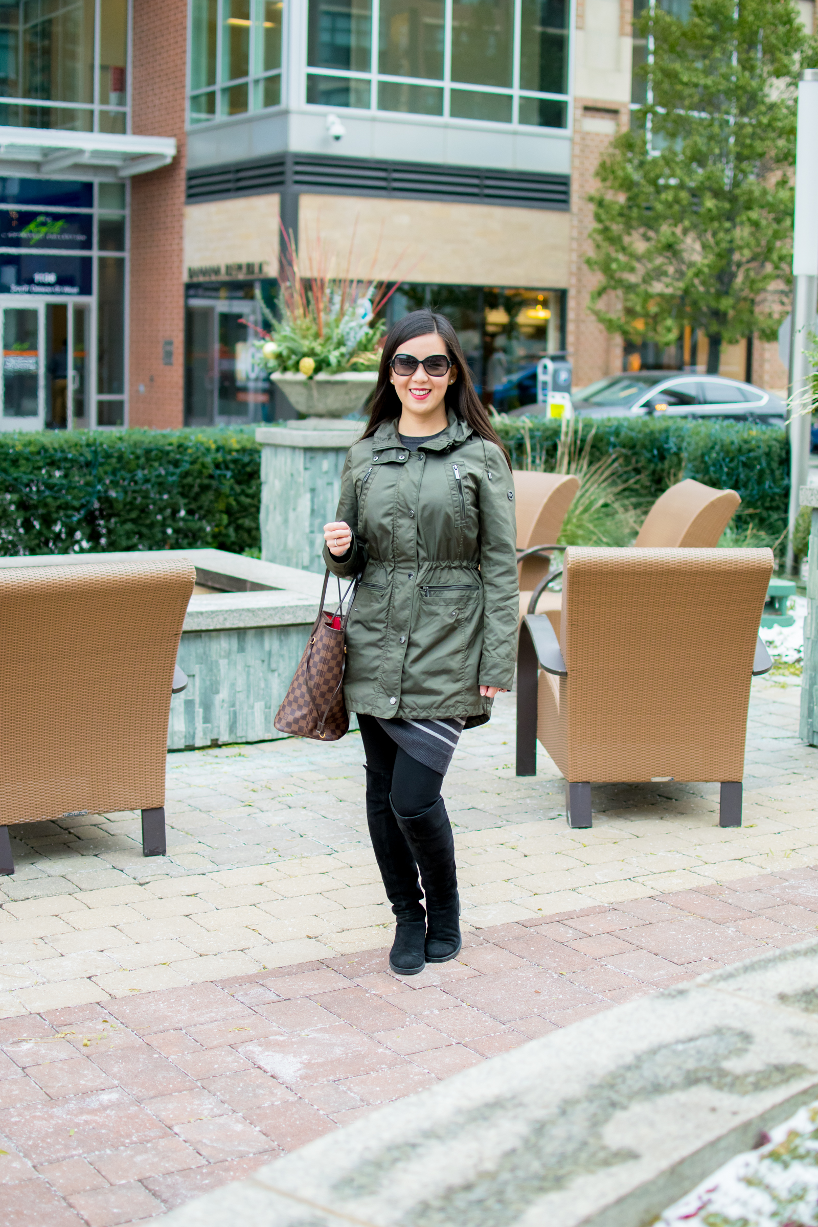 Michael kors olive shop green rain jacket