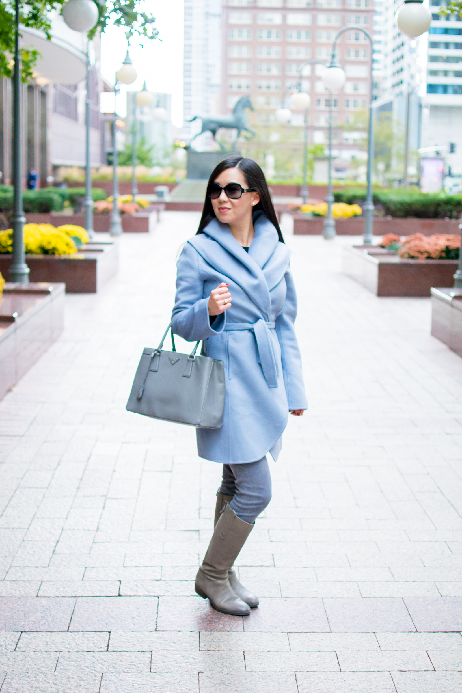 Wrap best sale coat outfit