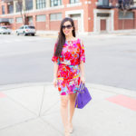 Bright and Colorful Cold Shoulder Dress