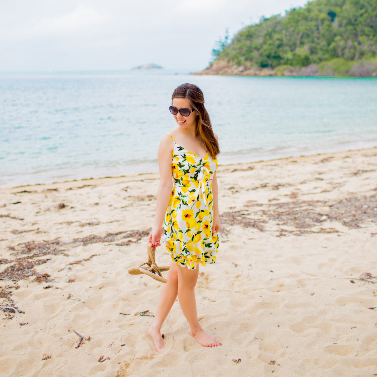 Lemon Print Cut Out Dress – Hamilton Island, Australia