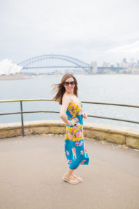 colorful floral print midi dress sydney australia