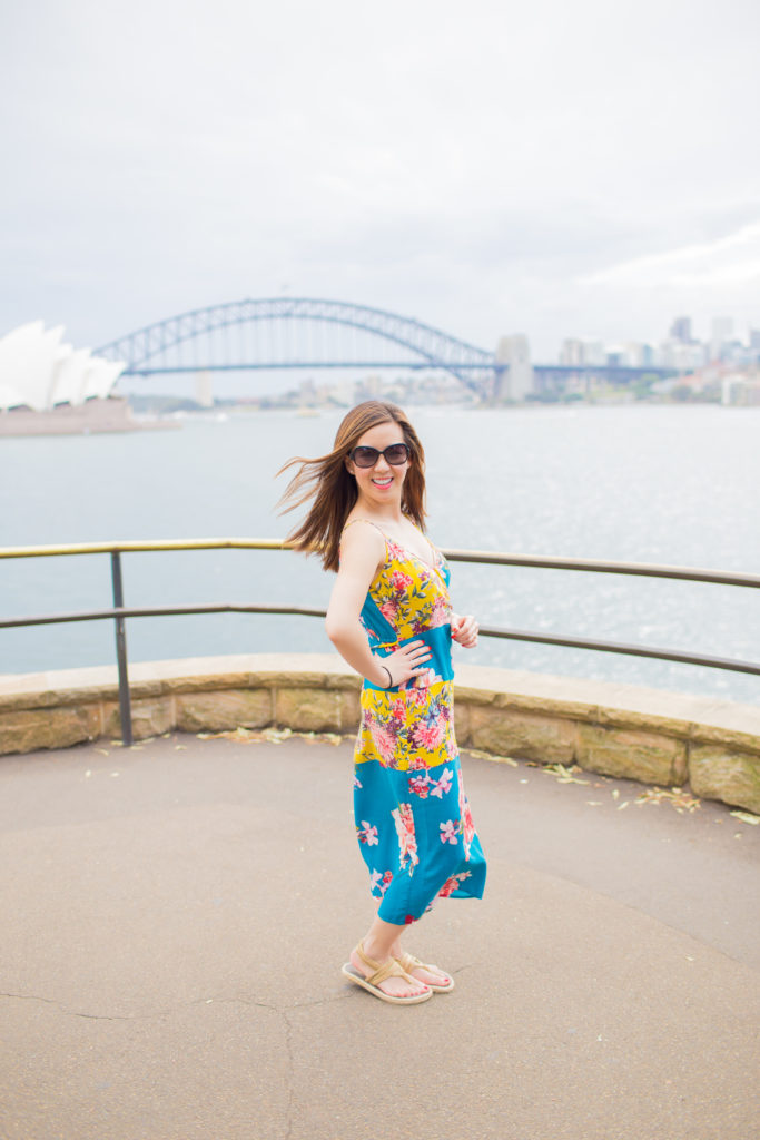 colorful floral print midi dress sydney australia