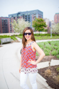 boden red floral print top white jeans tia perciballi fashion blog