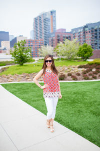 boden red floral print top white jeans tia perciballi fashion blog