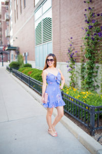 Lost & Wander Blue Vanessa Front Tie Minidress, Re-reading Favorite Childhood Books, Tia Perciballi Chicago Fashion & Lifestyle Blog