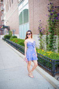 Lost & Wander Blue Vanessa Front Tie Minidress, Re-reading Favorite Childhood Books, Tia Perciballi Chicago Fashion & Lifestyle Blog