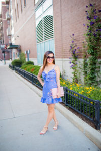 Lost & Wander Blue Vanessa Front Tie Minidress, Re-reading Favorite Childhood Books, Tia Perciballi Chicago Fashion & Lifestyle Blog