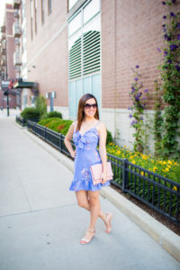 Lost & Wander Blue Vanessa Front Tie Minidress, Re-reading Favorite Childhood Books, Tia Perciballi Chicago Fashion & Lifestyle Blog