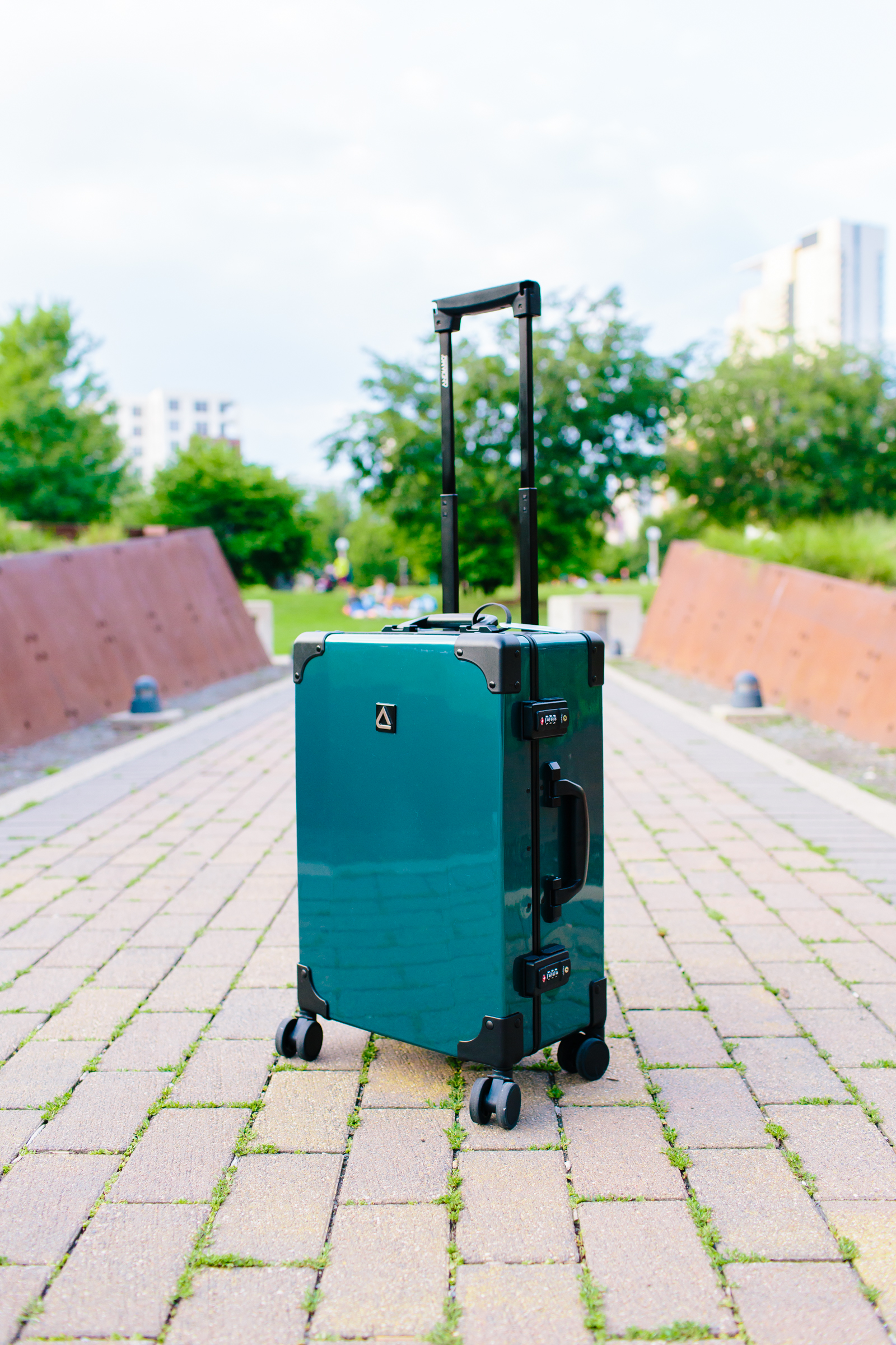 Tia Talks: Do you travel well together? Andiamo Royal Sapphire Suitcase, Tia Perciballi Fashion & Lifestyle Blog