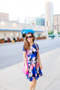 Eliza J Scuba Crepe Floral Fit and Flare Dress, What's Your Love Language, Tia Perciballi Fashion & Lifestyle Blog