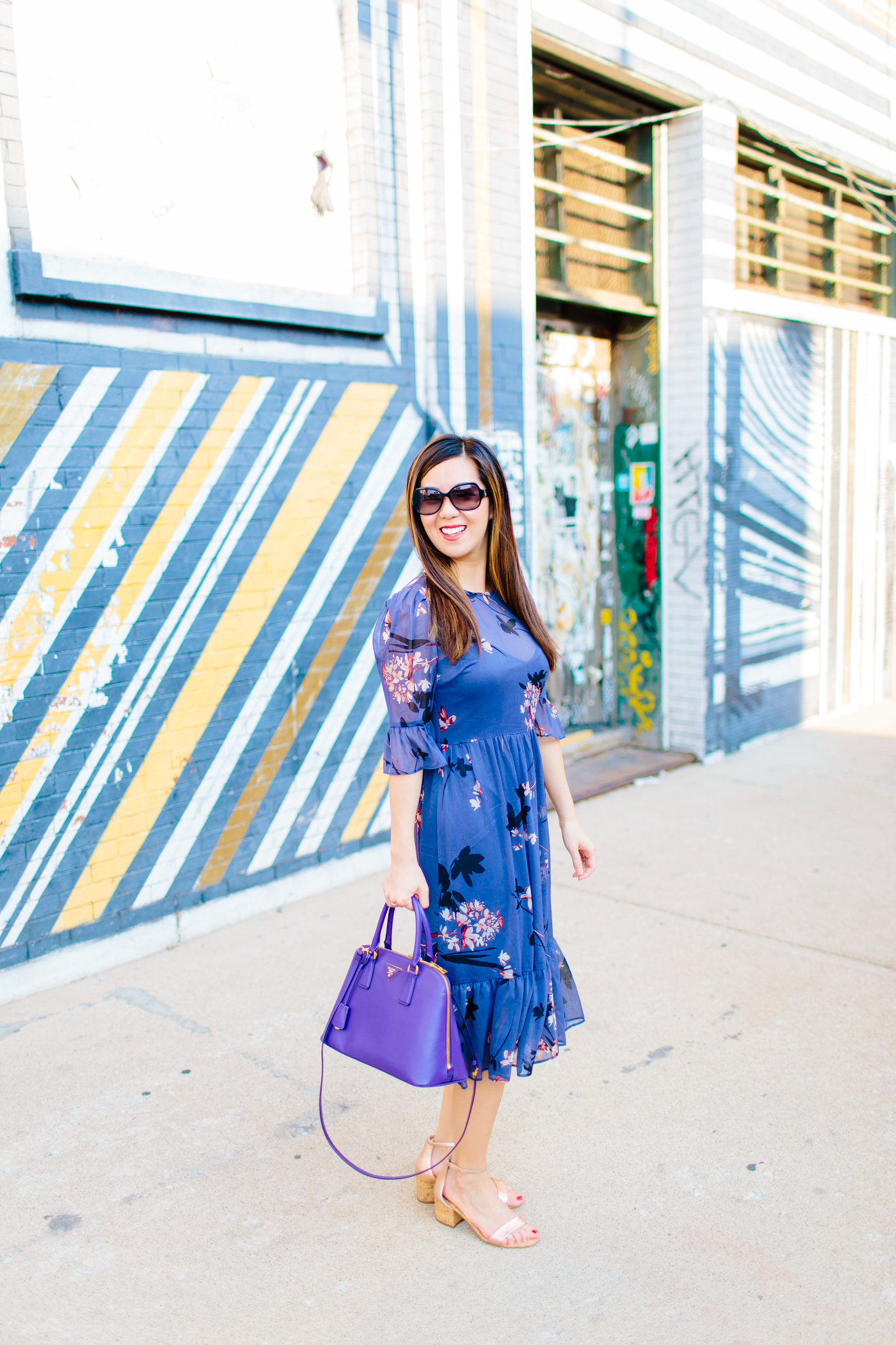 Avec Les Filles Floral Chiffon Blue Purple Midi Dress, Tia Talks: Are You Superstitious? Tia Perciballi Fashion & Lifestyle Blog