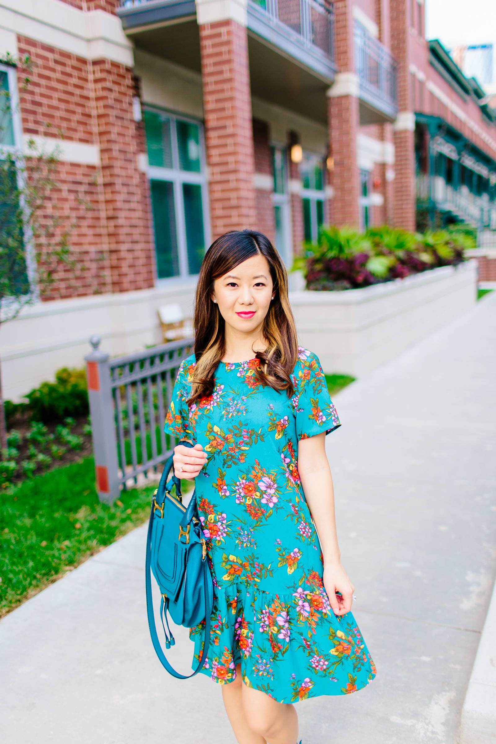 Halogen Floral Short Sleeve Ruffle Hem Dress, Making the Most of the Rest of Summer, Tia Perciballi Fashion & Lifestyle Blog