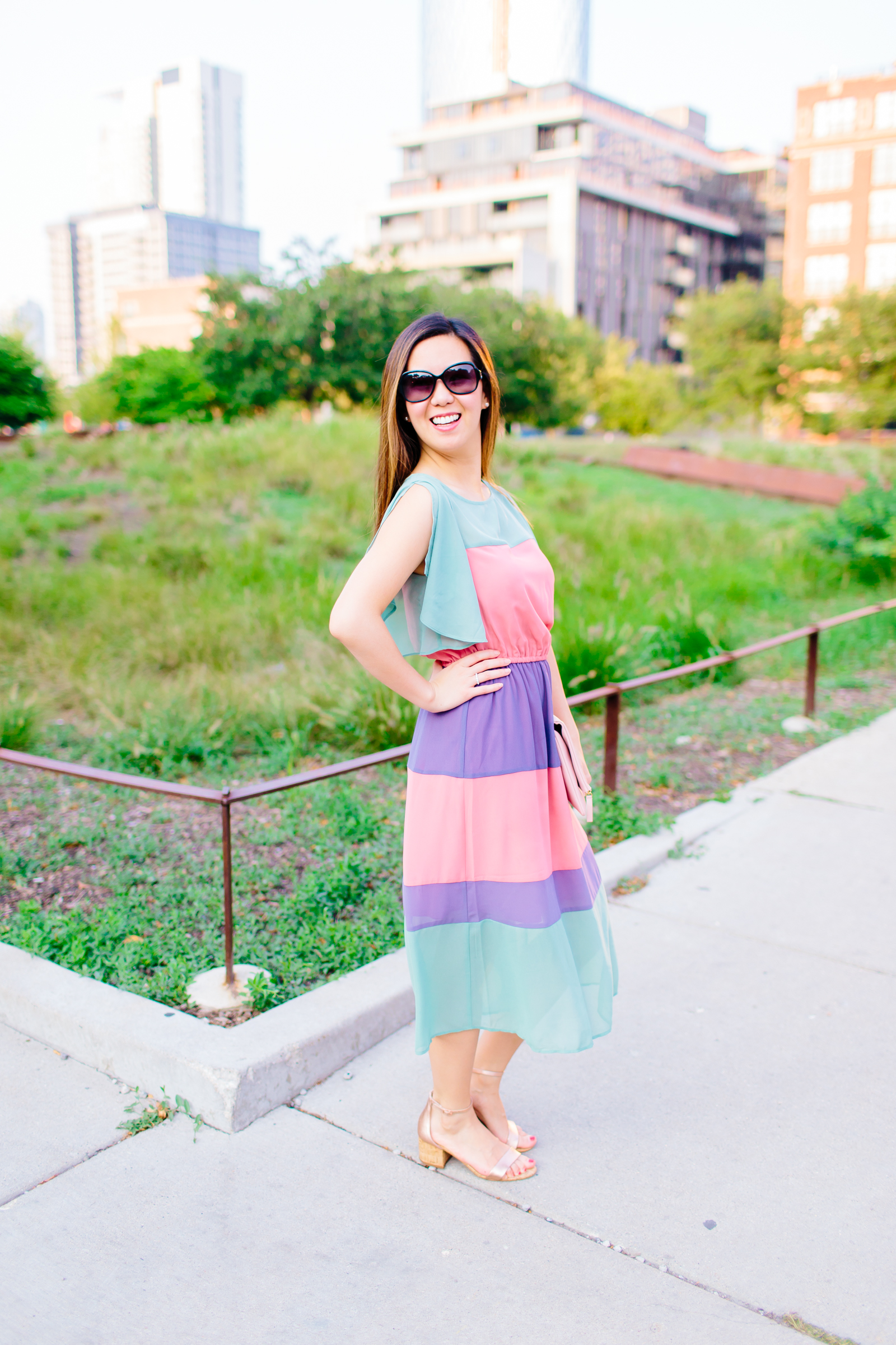 JustFab Colorblock Midi Dress, The Chicago West Loop Restaurants We Go To The Most Often, Tia Perciballi Fashion & Lifestyle Blog