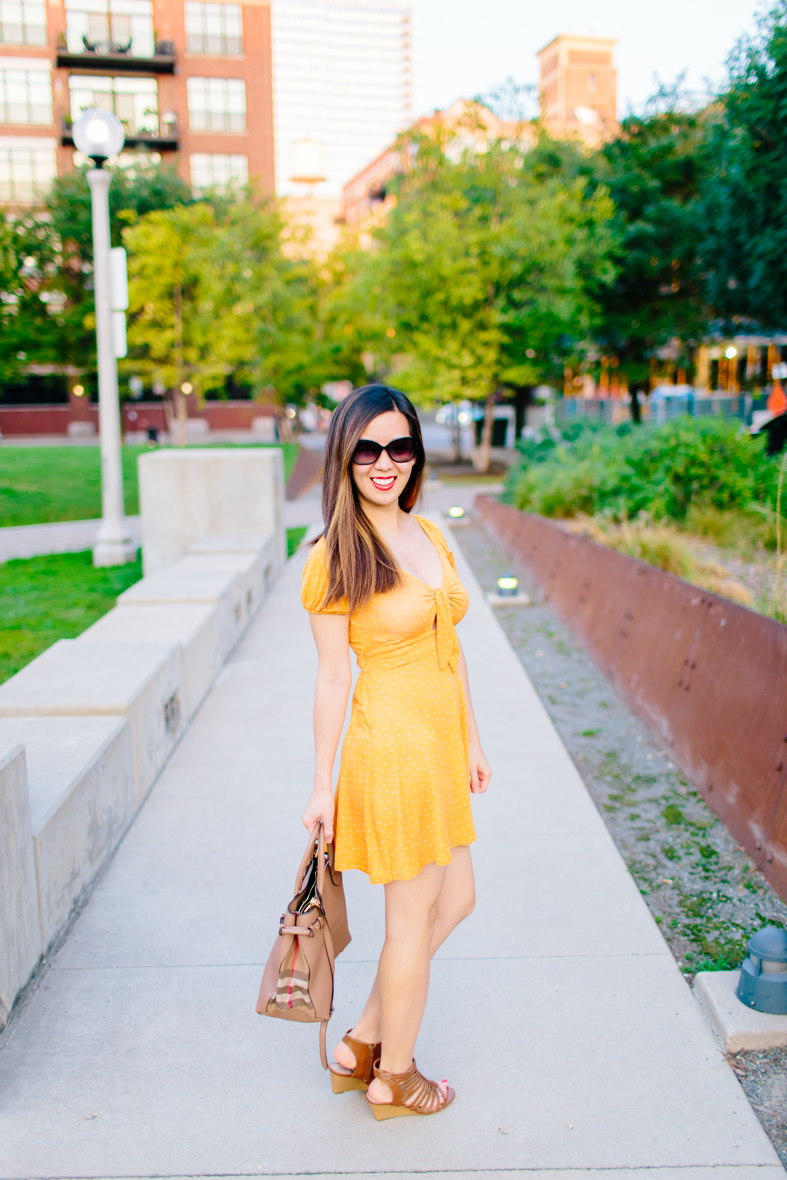 Love Fire Yellow Mustard Print Keyhole Skater Dress, Recent Updates Week Plans and a Dress for Fall, Tia Perciballi Fashion & Lifestyle Blog