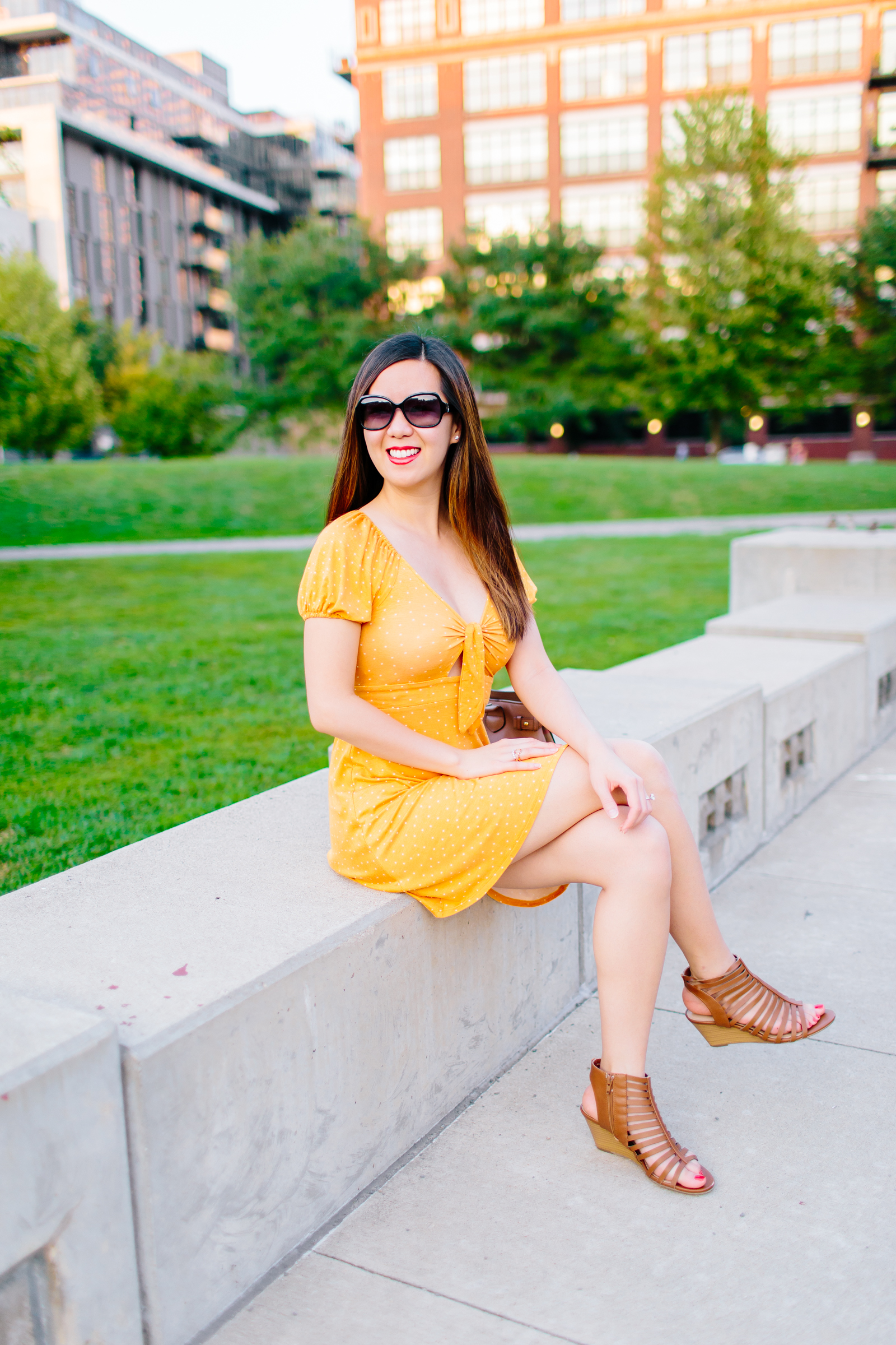 Love Fire Yellow Mustard Print Keyhole Skater Dress, Recent Updates Week Plans and a Dress for Fall, Tia Perciballi Fashion & Lifestyle Blog