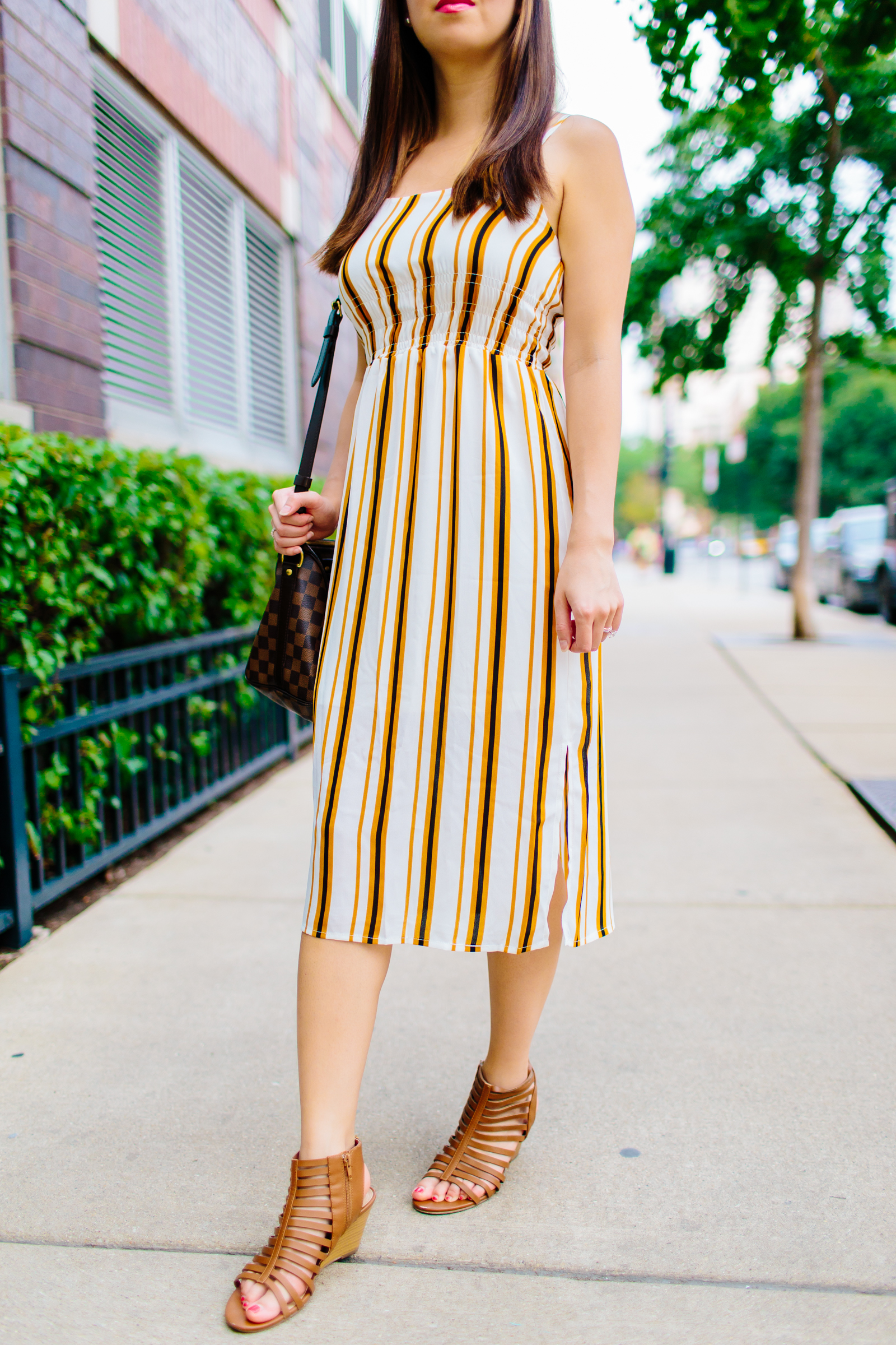 Mimi Chica Striped Smocked Midi Sundress, A Magic Cure for Sore Throats, Tia Perciballi Fashion & Lifestyle Blog