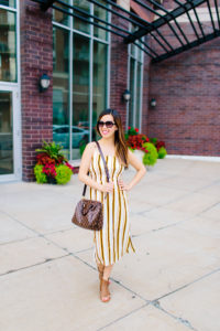 Mimi Chica Striped Smocked Midi Sundress, A Magic Cure for Sore Throats, Tia Perciballi Fashion & Lifestyle Blog