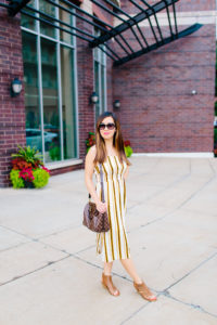 Mimi Chica Striped Smocked Midi Sundress, A Magic Cure for Sore Throats, Tia Perciballi Fashion & Lifestyle Blog