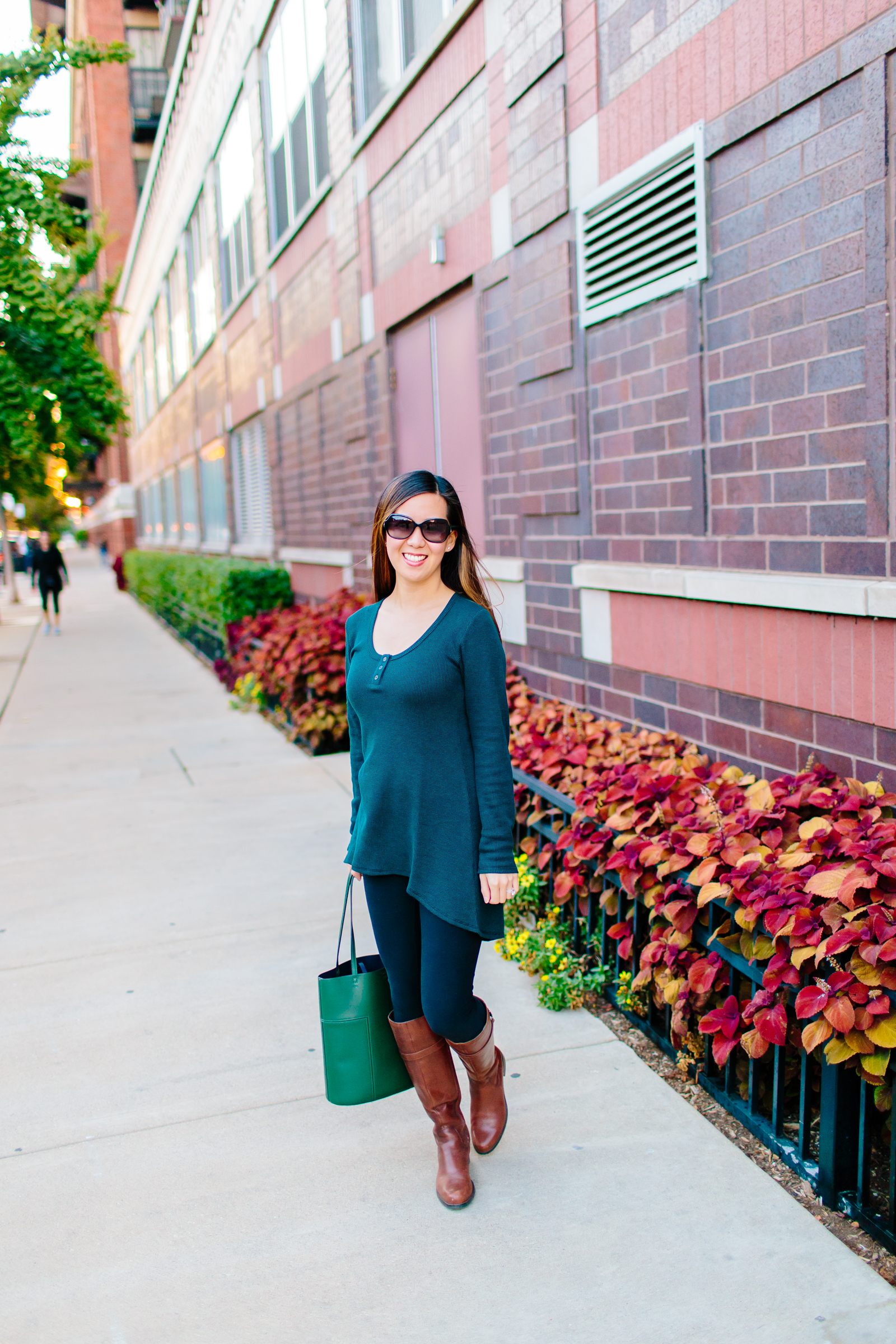 Simple and Casual Fall Outfit, Classic Tunic-Length Henley, Tia Perciballi Fashion & Lifestyle Blog