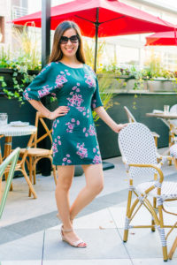 Leith Green Shadow Floral Dress, Last Summer Happy Hour, Tia Perciballi Fashion & Lifestyle Blog