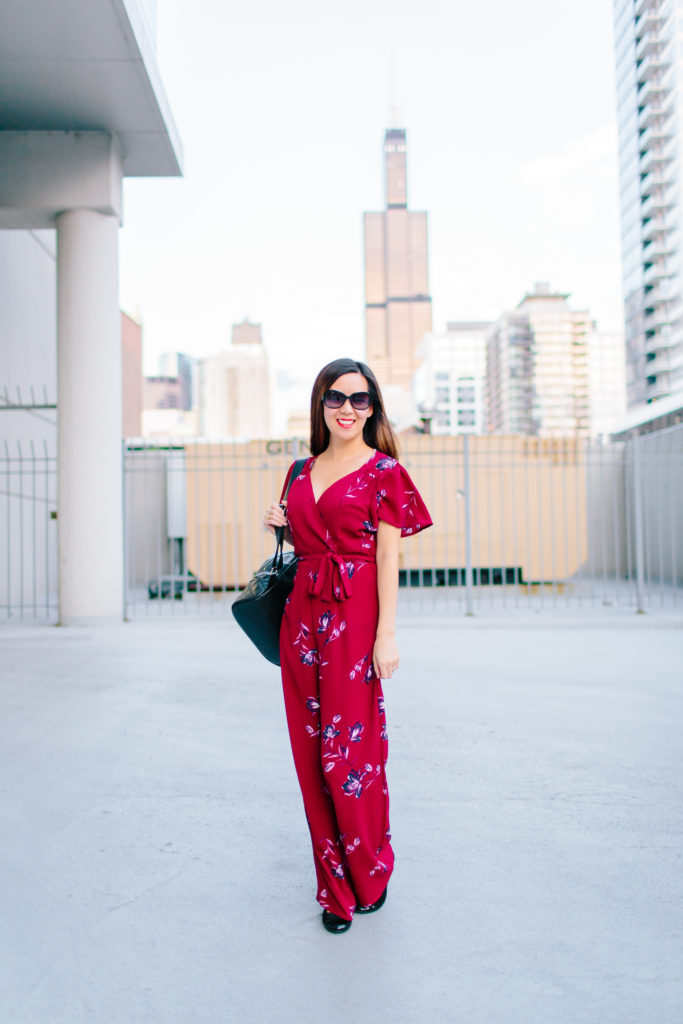 Burgundy Red Jumpsuit - Tia Perciballi - Fashion & Lifestyle Blog