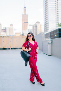 Burgundy Red Jumpsuit, Tia Perciballi Fashion and Lifestyle Blog