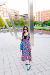 Topshop Black Floral Pinafore Dress, Making Summer Dresses Work for Fall, Tia Perciballi Fashion & Lifestyle Blog