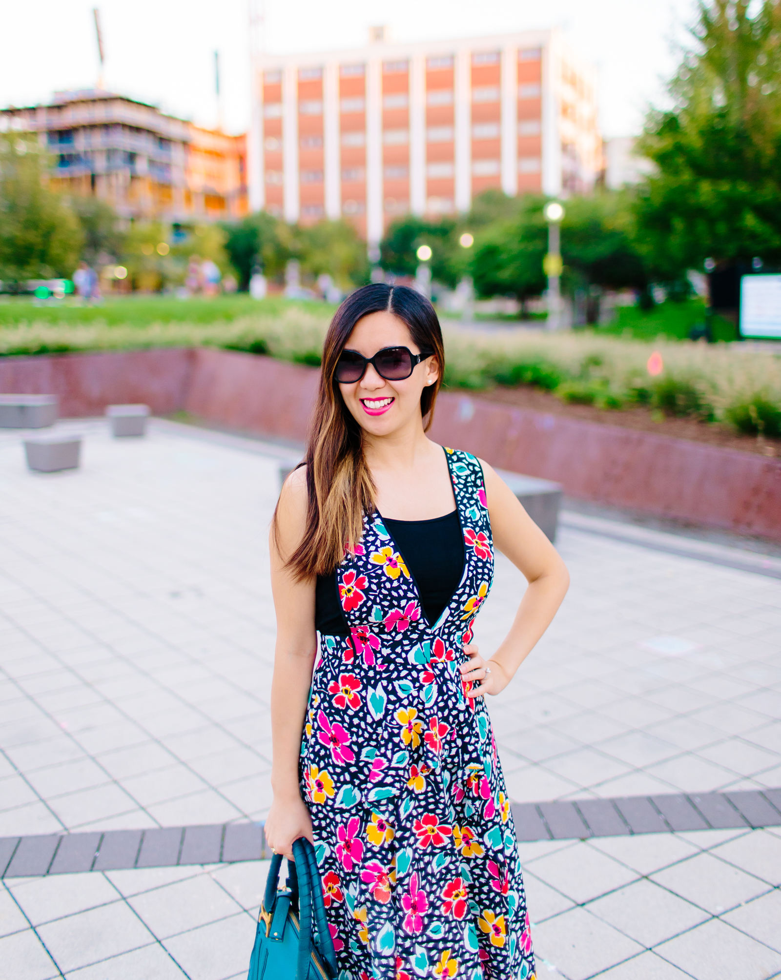 Topshop Black Floral Pinafore Dress, Making Summer Dresses Work for Fall, Tia Perciballi Fashion & Lifestyle Blog