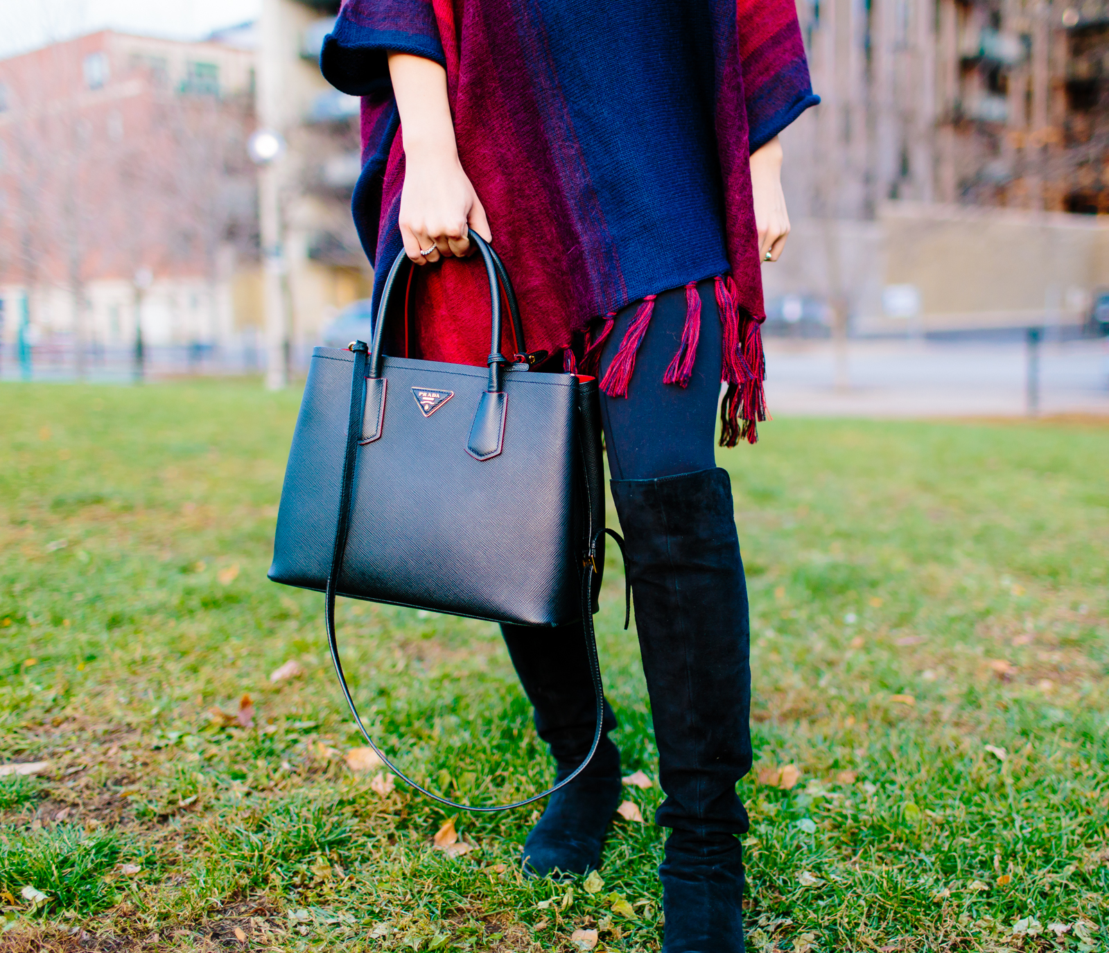 Ombre Sweater and Strathberry Bag - Tia Perciballi