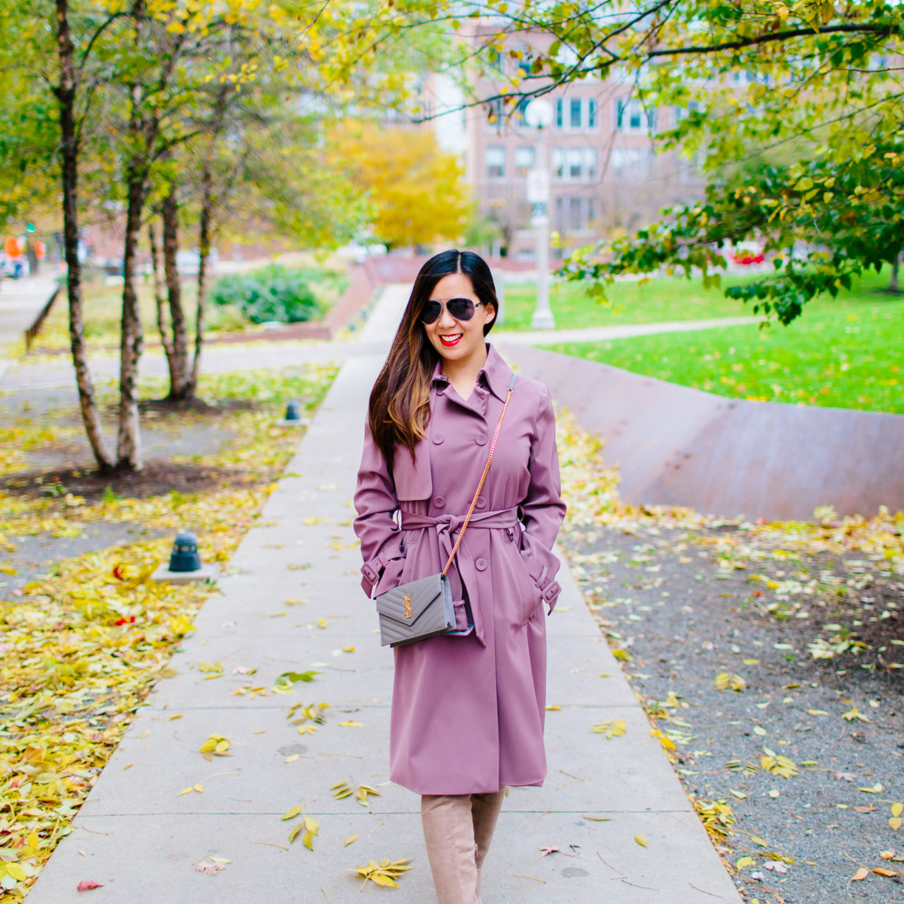 Dusty Rose/Lilac Trench Coat