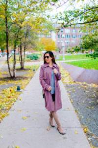 Dusty Rose/Lilac Trench Coat, Tia Perciballi Fashion & Lifestyle Blog