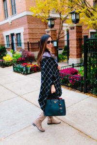 Black Plaid Hooded Cape, Tia Perciballi Fashion & Lifestyle Blog