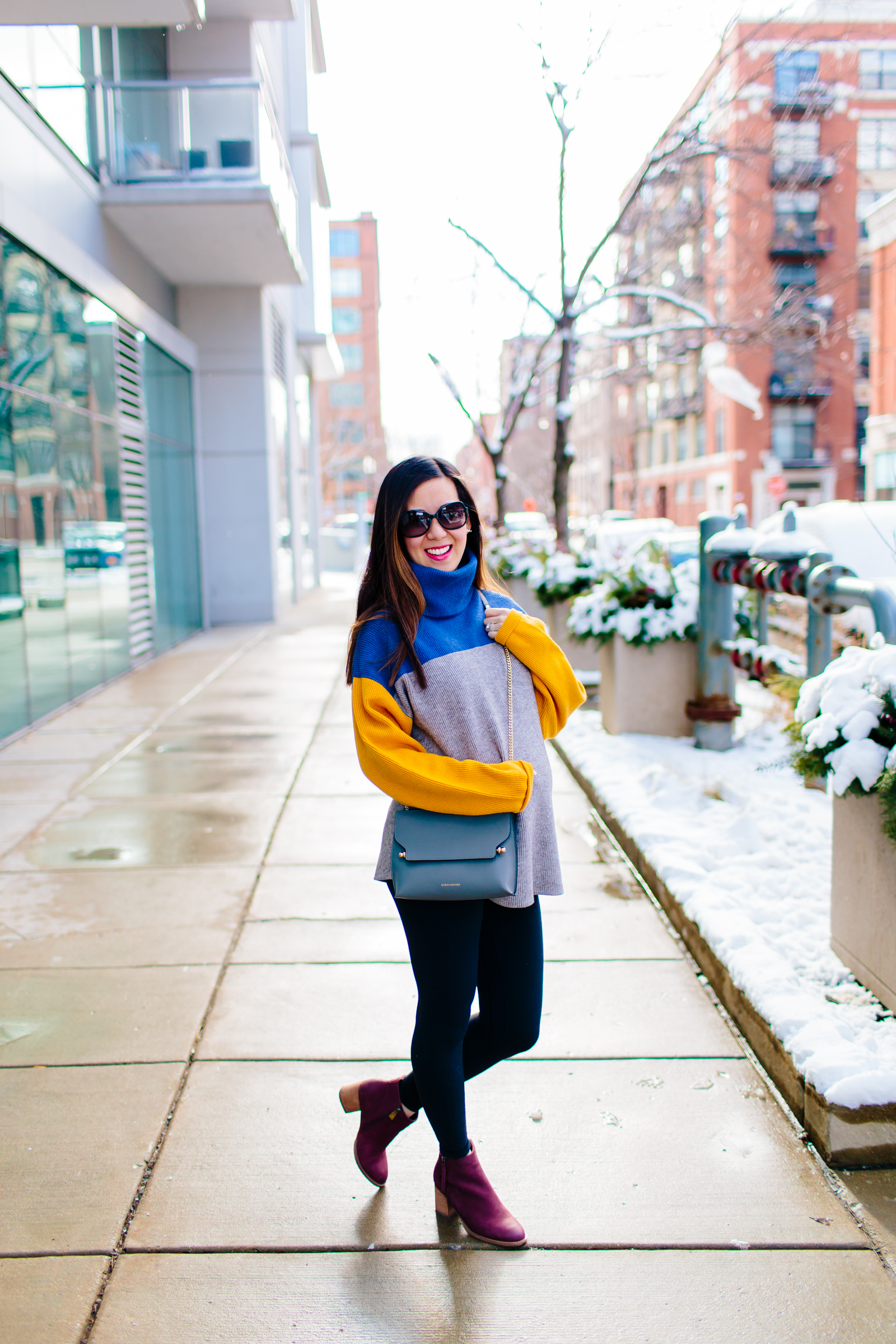Colorblock Turtleneck Sweater, Tia Perciballi Fashion & Lifestyle Blog