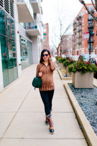 Cable Zip Sweater and DeMellier Mini Venice Bag, Tia Perciballi Fashion & Lifestyle Blog