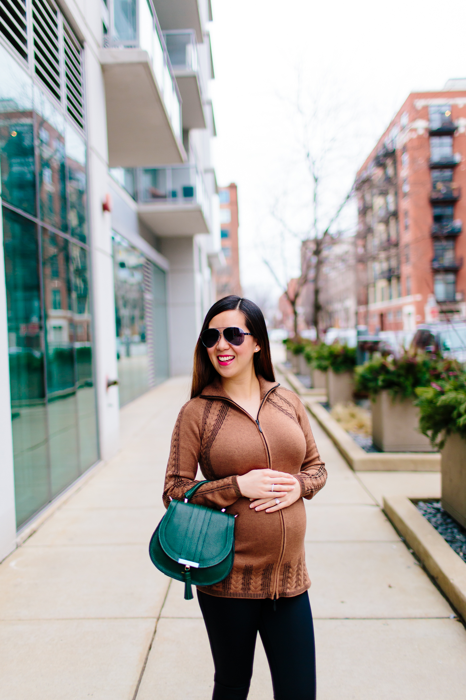 Cable Zip Sweater and DeMellier Mini Venice Bag, Tia Perciballi Fashion & Lifestyle Blog