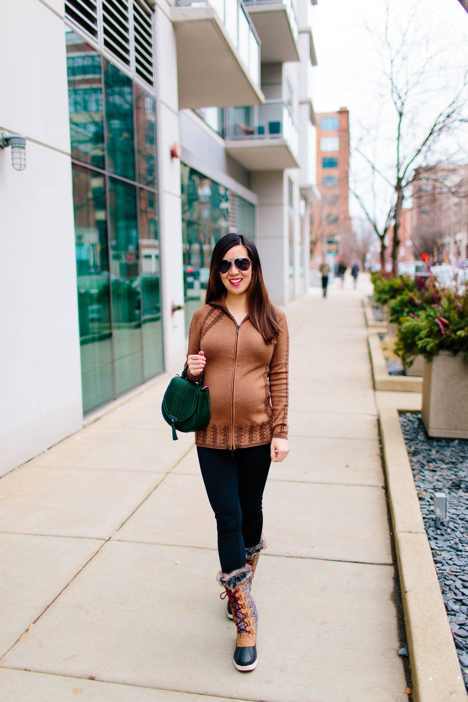 Cable Zip Sweater and DeMellier Mini Venice Bag, Tia Perciballi Fashion & Lifestyle Blog