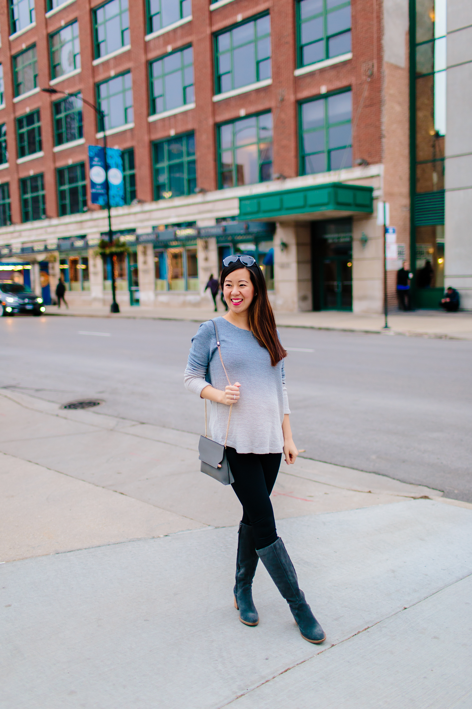 Ombre Sweater and Strathberry Bag - Tia Perciballi