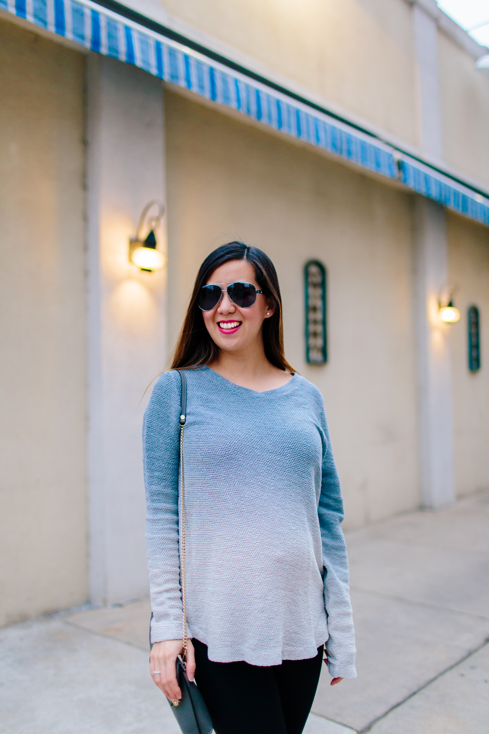 Ombre Sweater and Strathberry Bag - Tia Perciballi