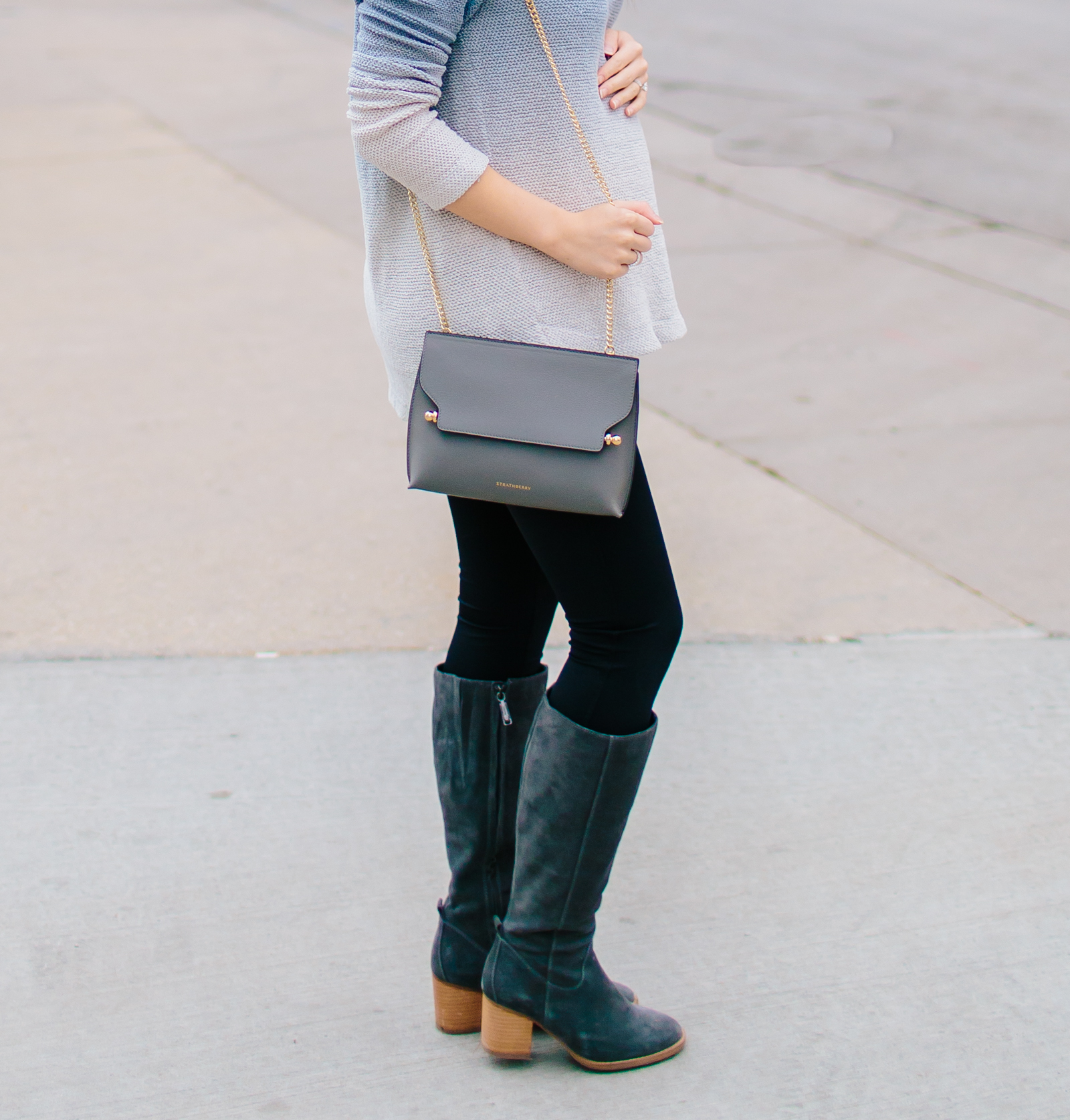 Ombre Sweater and Strathberry Bag - Tia Perciballi