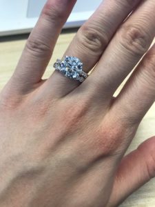 Round Cut Diamond Engagement Ring and Wedding Band - Tia Perciballi Fashion & Lifestyle Blog